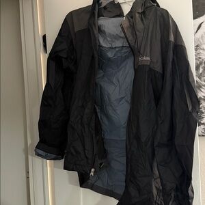 Columbia Charcoal Hooded Windbreaker